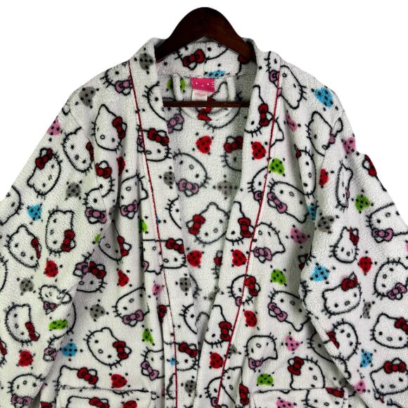 SANRIO/HELLO KITTY Plush Fleece Robe Womens Size M - Picture 2 of 9